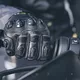Kožené moto rukavice W-TEC Flanker - čierna