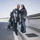 Dámske kožené moto topánky W-TEC Beckie - čierno-ružová