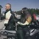 Dámske kožené moto rukavice W-TEC Perchta - čierna