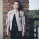 Dámska kožená moto bunda W-TEC Sheawen Lady White - biela