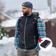 Pánska vyhrievaná vesta inSPORTline WARMhim s 10 000 mAh powerbankou - čierna