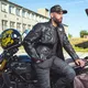 Pánska kožená bunda W-TEC Black Heart Wings Leather Jacket - 2. akosť - čierna