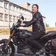 Dámska kožená bunda W-TEC Strass - 2.akosť - čierna s kamienkami