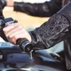 Dámska kožená bunda W-TEC Strass - 2.akosť - čierna s kamienkami
