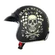 Moto prilba W-TEC Black Heart Kustom - Skull, čierna lesk