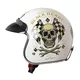 Moto prilba W-TEC Black Heart Kustom - Skull, čierna lesk