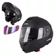 Výklopná moto prilba W-TEC FS-907 P/J - Black Matt