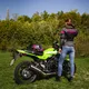 Dámska letná moto bunda W-TEC Monaca - Black Mesh-Pink