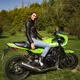 Dámska kožená moto bunda W-TEC Corallia - Black