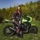 Dámske kožené moto topánky W-TEC Jartalia - čierna
