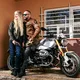 Dámske moto jeansy W-TEC Rafael - modrá