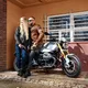 Pánske moto jeansy W-TEC Oliver - čierna