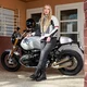 Dámska letná moto bunda W-TEC Lucina - šedá-krémovo biela