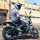 Pánska kožená moto bunda W-TEC Sheawen Waxed Grey - šedá