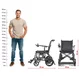 Skladací elektrický karbónový invalidný vozík inSPORTline Feally • 16,2 kg • do 120kg • až 25km dojazd