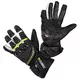 Moto rukavice W-TEC Evolation - čierno-bielo-fluo - čierno-bielo-fluo