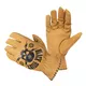 Kožené moto rukavice W-TEC Black Heart Skull Gloves - čierna - camel