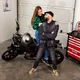 Moto topánky W-TEC SmokinJoe - 2.akosť - béžová s červeným pruhom