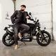 Pánska jeansová letná moto bunda W-TEC Lenny - čierna