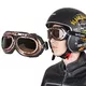 Moto prilba W-TEC Angeric Gloss Black s okuliarmi Steamrust - Gloss Black