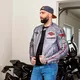 Pánska kožená moto bunda W-TEC Sheawen Waxed Grey - šedá