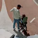 Zadná sedačka na bicykel s adaptérom a nosičom na sedlovku Urban Iki - Sakura ružová/Shinju biela