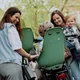 Zadná sedačka na bicykel s adaptérom a nosičom na sedlovku Urban Iki - Sakura ružová/Shinju biela