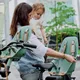 Zadná sedačka na bicykel s adaptérom a nosičom na sedlovku Urban Iki - Sakura ružová/Shinju biela