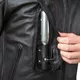 Airbagová bunda Helite Roadster čierna kožená, mechanická s trhačkou - 2. akosť - čierna