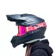 Motokrosové okuliare RedBull Spect Strive Panovision, červené matné, plexi fialové zrkadlové