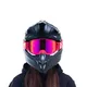 Motokrosové okuliare RedBull Spect Strive Panovision, červené matné, plexi fialové zrkadlové