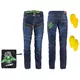 Pánske moto jeansy W-TEC Alfred CE - modrá - modrá