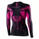 Dámske funkčné tričko Brubeck Dry s dlhým rukávom - Black/Fuchsia