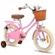 Detský bicykel Joystar Stitch 14" s košíkom a kolieskami • 92-120 cm