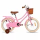 Detský bicykel Joystar Stitch 16" s košíkom a kolieskami • 105-135 cm - ružová