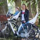 Zadná sedačka na bicykel s adaptérom a nosičom na sedlovku Urban Iki - Sakura ružová/Shinju biela