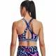 Dámska športová podprsenka Under Armour Crossback Mid Print - Mineral Blue