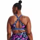 Dámska športová podprsenka Under Armour Crossback Mid Print - Mineral Blue