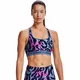 Dámska športová podprsenka Under Armour Crossback Mid Print - Mineral Blue - Mineral Blue