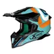 Motokrosová prilba X-Lite X-502 Best Trick Aquamarine - modro-čierna - modro-čierna