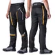 Pánske letné moto nohavice W-TEC Toranio - čierno-žltá