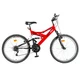 Celoodpružený bicykel DHS Kreativ 2641 - model 2013 - červeno-čierna