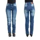 Dámske moto jeansy W-TEC Panimali - 2. akosť - modrá
