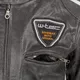 Pánska kožená moto bunda W-TEC Antique Cracker - hnedo-šedá