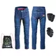 Dámske moto jeansy W-TEC Biterillo Lady - 2.akosť - modrá - modrá