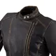 Dámska kožená moto bunda W-TEC Black Heart Lizza - 2.akosť - vintage hnedá