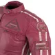 Dámska kožená moto bunda W-TEC Sheawen Lady Pink - ružová