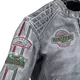 Pánska kožená moto bunda W-TEC Sheawen Waxed Grey - šedá