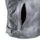 Pánska kožená moto bunda W-TEC Sheawen Waxed Grey - šedá