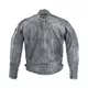 Pánska kožená moto bunda W-TEC Sheawen Waxed Grey - šedá